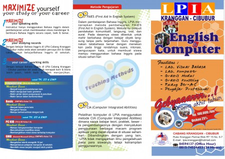 Brosur Bahasa Inggris & Komputer